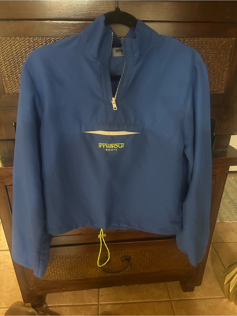 Miaou Sport Blue Jacket with White Zipper
